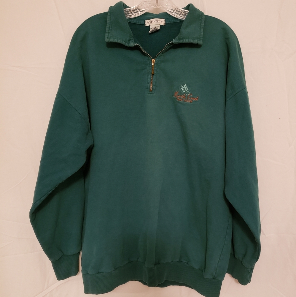 Vintage Ash City 1/4 zip sweater XL